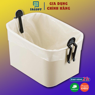 Kẹp cố định thùng rác bằng nhựa, kẹp miệng túi rác chống trượt chống gió tiện dụng