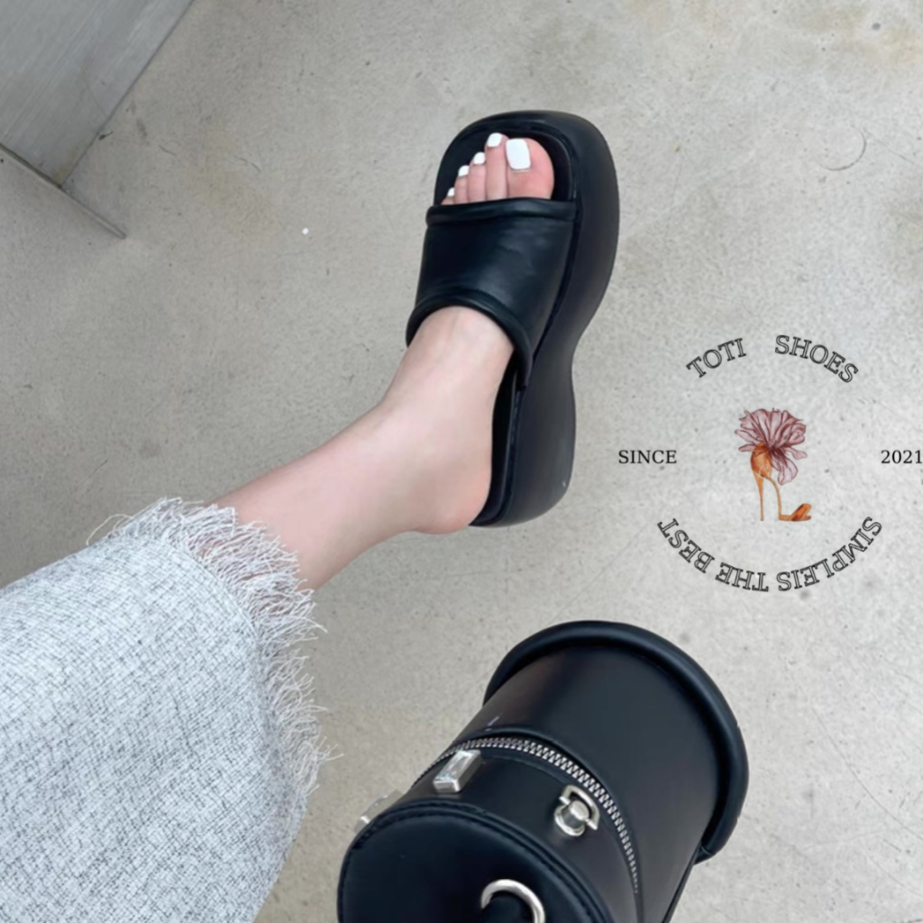 DÉP XUỒNG TOTIIE STORE - DÉP THỜI TRANG QUAI NGANG BẢNG DÀY TRƠN ĐẾ BẰNG HIỆN ĐẠI D2305680