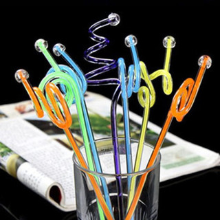 Thanh khuấy sinh tố 2 lớp Que khuấy 2 lòng Acrylic / que khuấy coctail / que trang trí