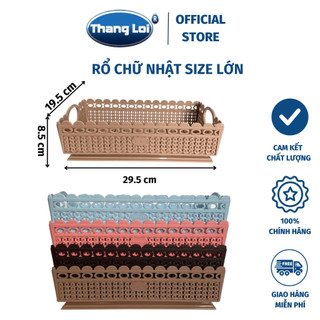 Rổ nhựa chữ nhật size lớn Nhựa Thắng Lợi 29.5 x 19.5 x 8.5cm