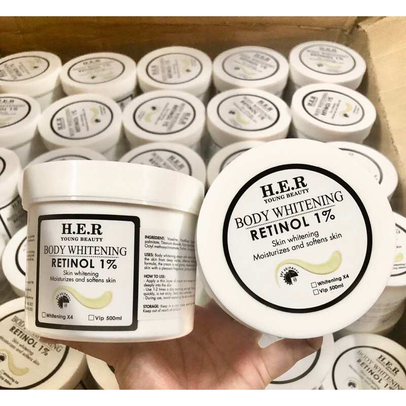 Kem body kích trắng mạnh Retinol HER hủ 500gr hương nước hoa