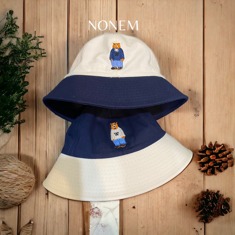 Nón lưỡi trai /Bucket thể thao thêu gấu phối màu đẹp