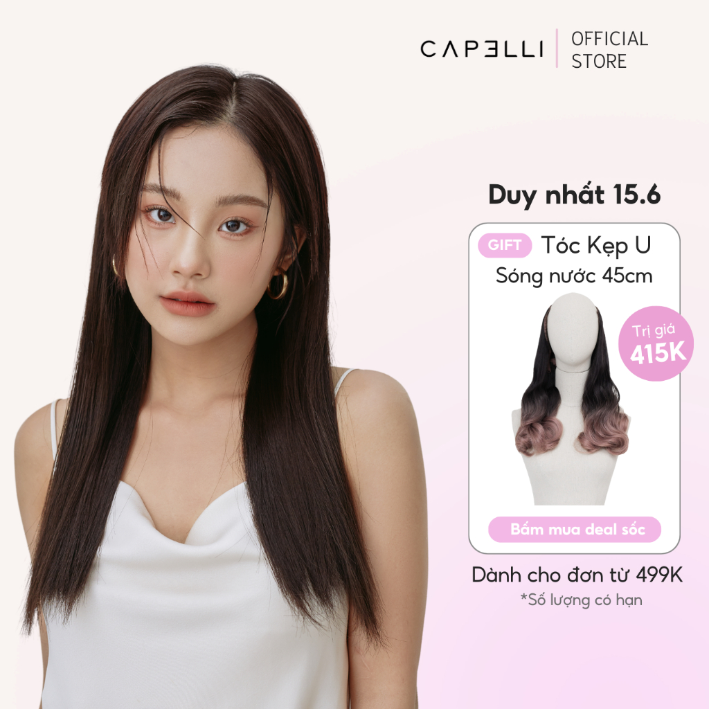 Tóc Kẹp U CAPELLI Dáng Thẳng 50cm