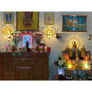 Đèn Hắt tường, Đèn Trang Trí, Hào Quang Bàn thờ - Búp sen