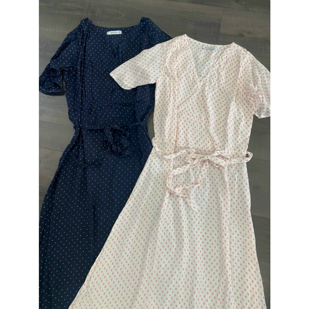 Đầm Maxi Chấm Bi Tay Ngắn MANGO