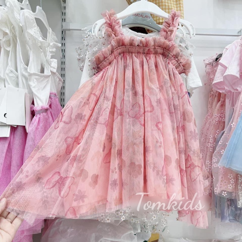đầm Váy dây tutu mặc tiệc Dis.neyydư xịn chất đẹp mềm mịn cho bé gái