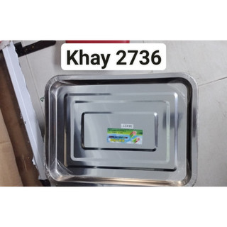 Khay inox sâu 2cm đựng thực phẩm