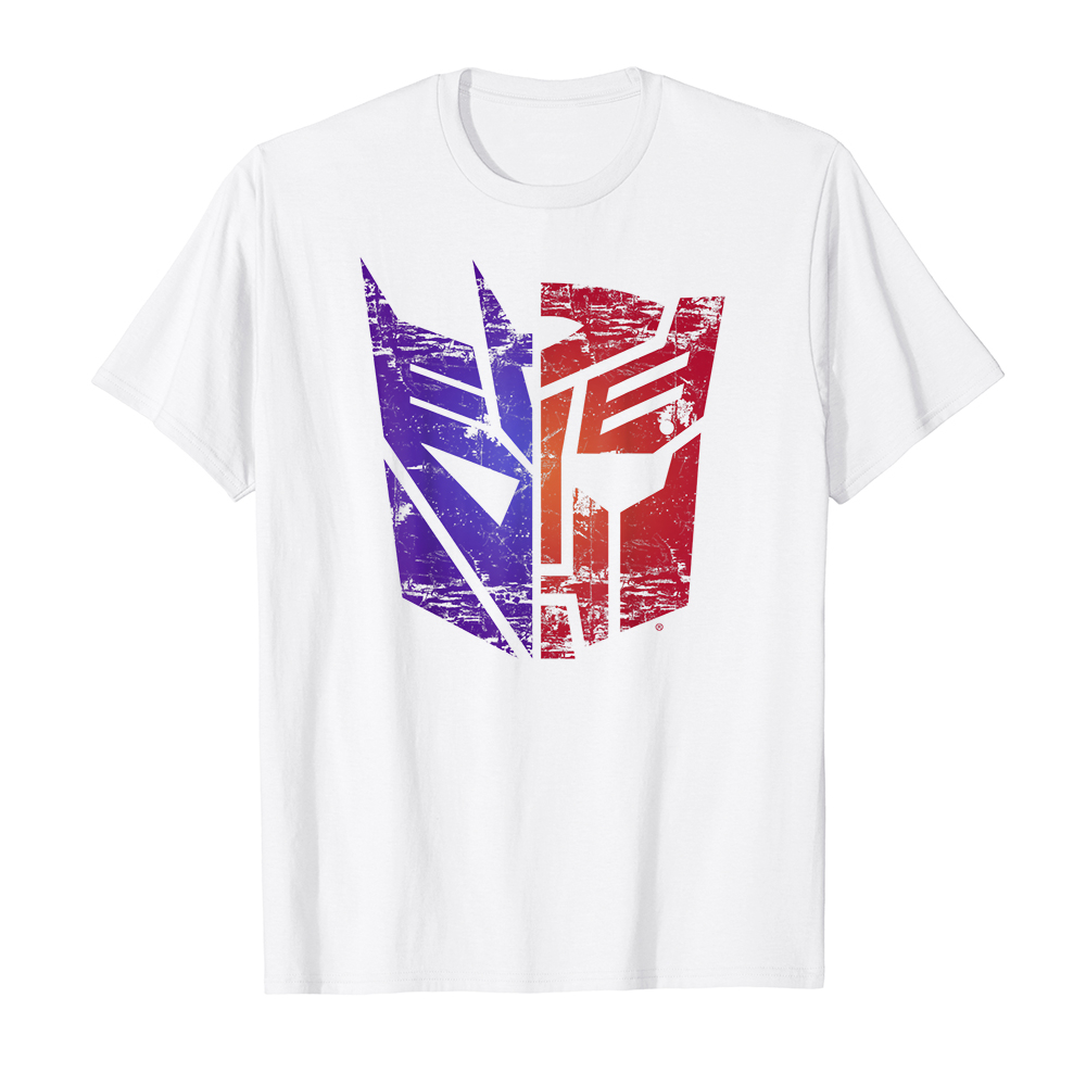 Áo thun cotton unisex HTFashion in hình Transformers Decepticon Autobot Split Logo-9331