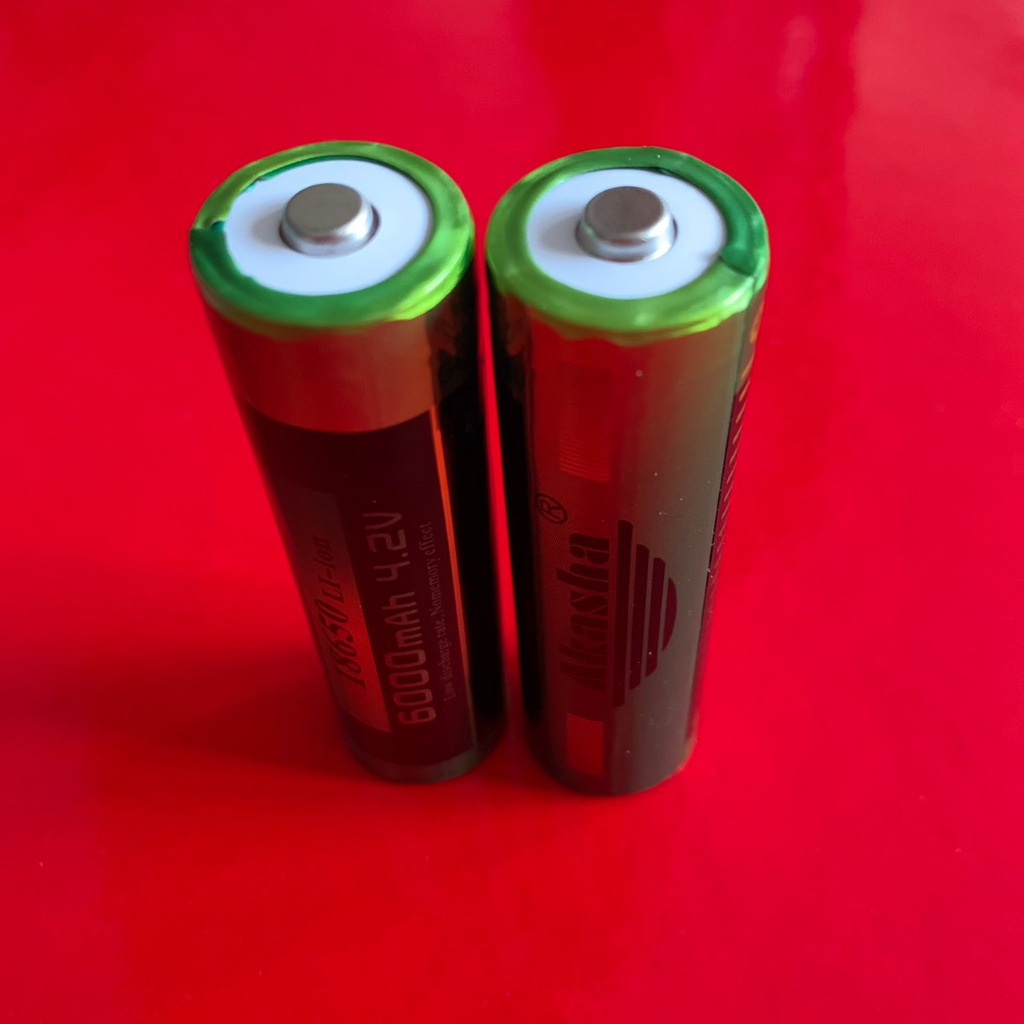 2 viên  pin  sạc  18650 AKASHA 3,7V / 4,2V  Dung  lượng  cao  CHẤT  LƯỢNG  TỐT
