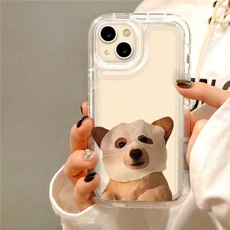 Ốp Điện Thoại TPU trong gân in hình cún làm đẹp Silicone Mềm Trong Suốt Chống Sốc Cho IPhone 1411 12 ProXm X XR 7 8 Plus