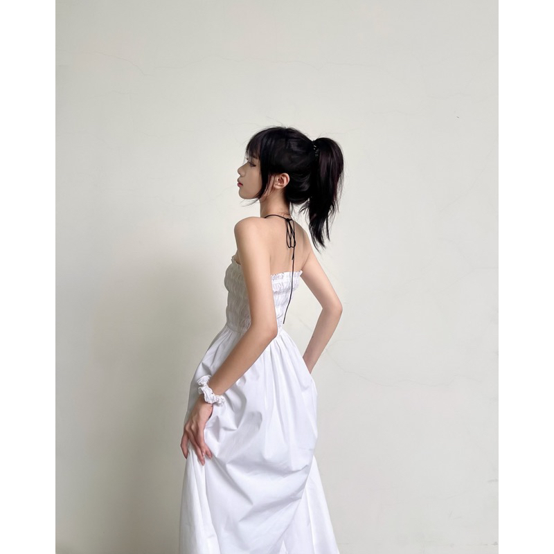 Đầm dáng dài đính nơ OHOH