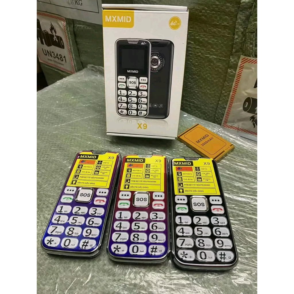 Điện thoại Người Già MXMID X9 loa to,đèn pin siêu sáng - Hàng nguyên hộp