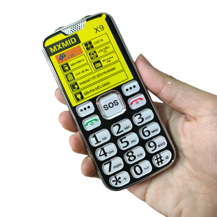 Điện thoại Người Già MXMID X9 loa to,đèn pin siêu sáng - Hàng nguyên hộp