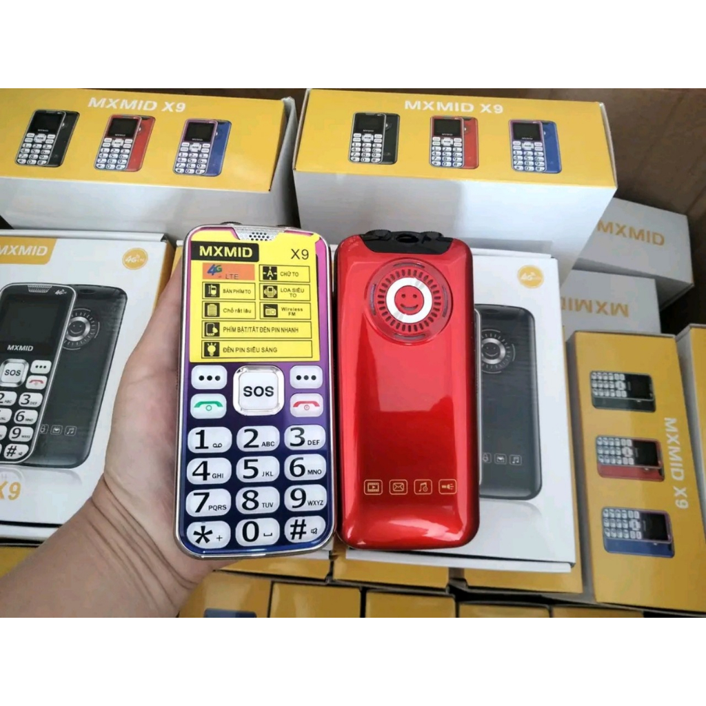 Điện thoại Người Già MXMID X9 loa to,đèn pin siêu sáng - Hàng nguyên hộp