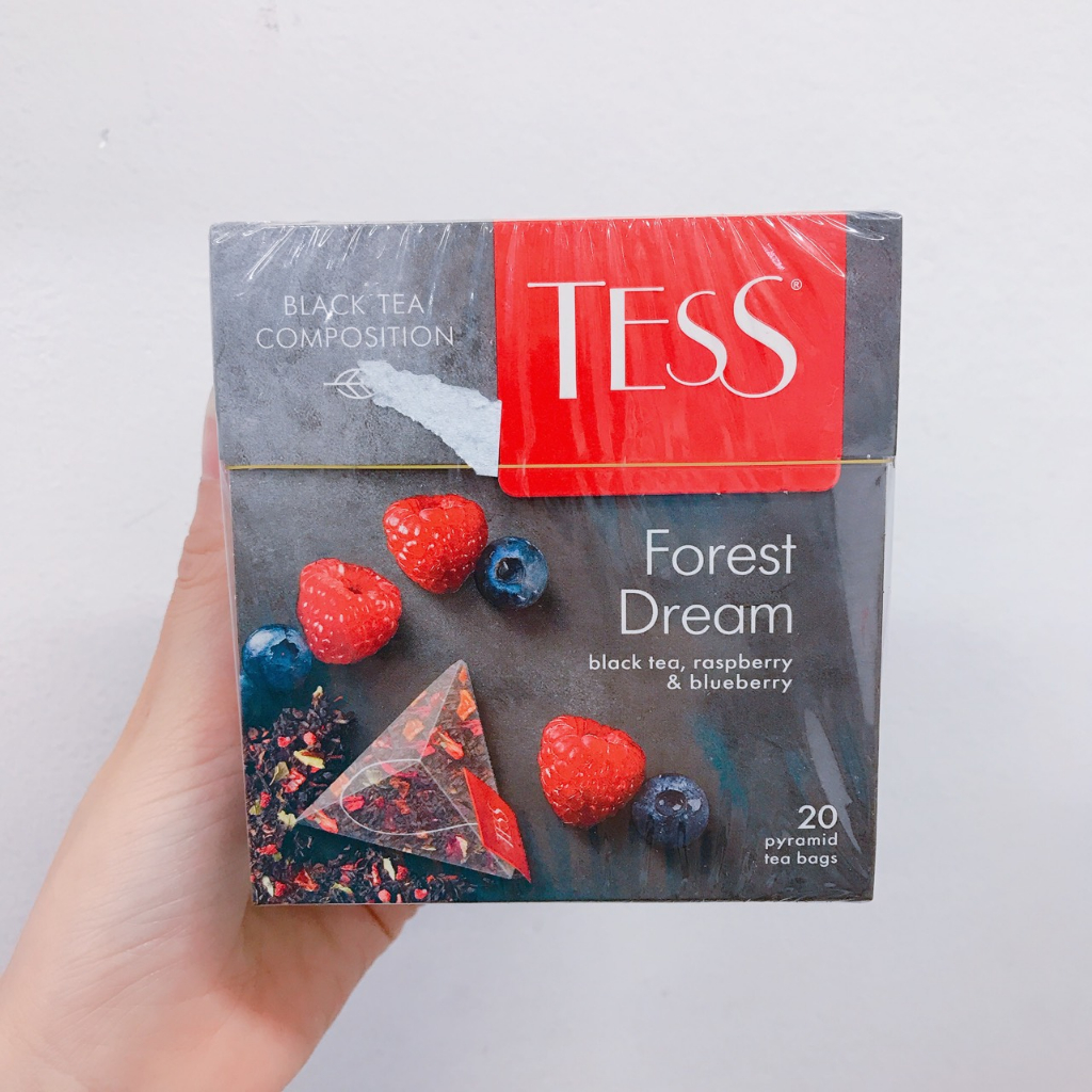Trà hoa quả Tess Cosmopolitan - Nga - Trà đen 20 gói/ hộp - vị dứa, vị việt quất, vị bưởi hồng