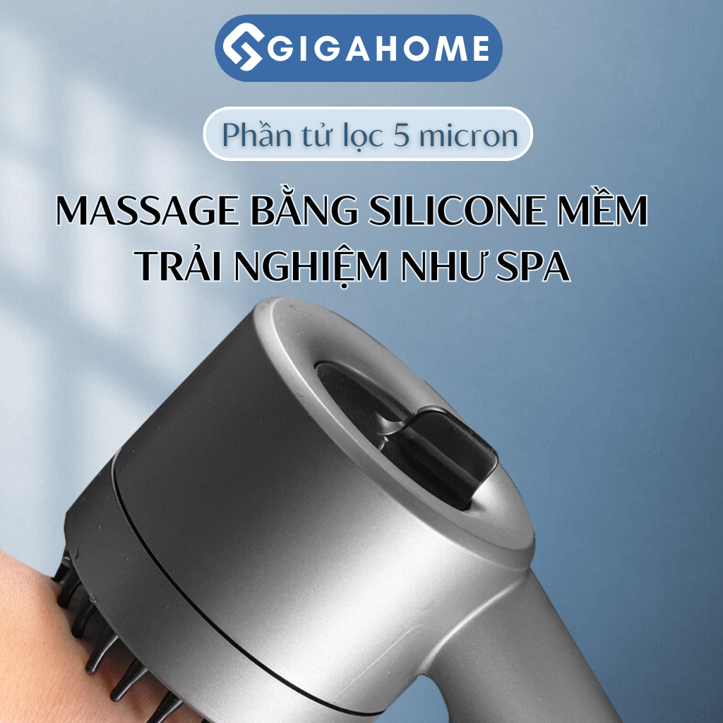 Đầu Vòi Sen Tăng Áp Massage 4in1 3 Chế Độ, Tiết Kiệm Nước Lõi Cotton GIGAHOME 1098