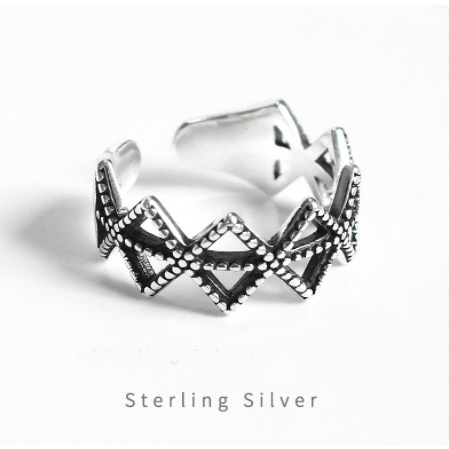 Nhẫn Bạc Cao Cấp Hình Thoi Cổ Điển_Ren27421 - K92500011