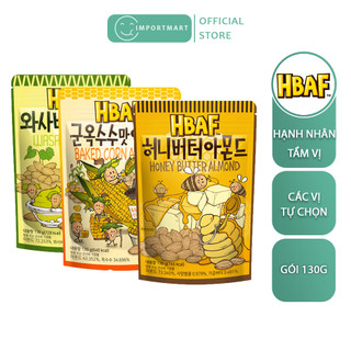 Hạt hạnh nhân tẩm bơ mật ong, wasabi, bắp nướng HBAF 120g