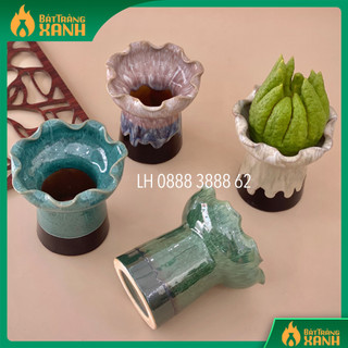 Ly phật thủ - cốc phật thủ men hỏa biến gốm sứ cao cấp bát tràng - có video thực tế - có bảo hành