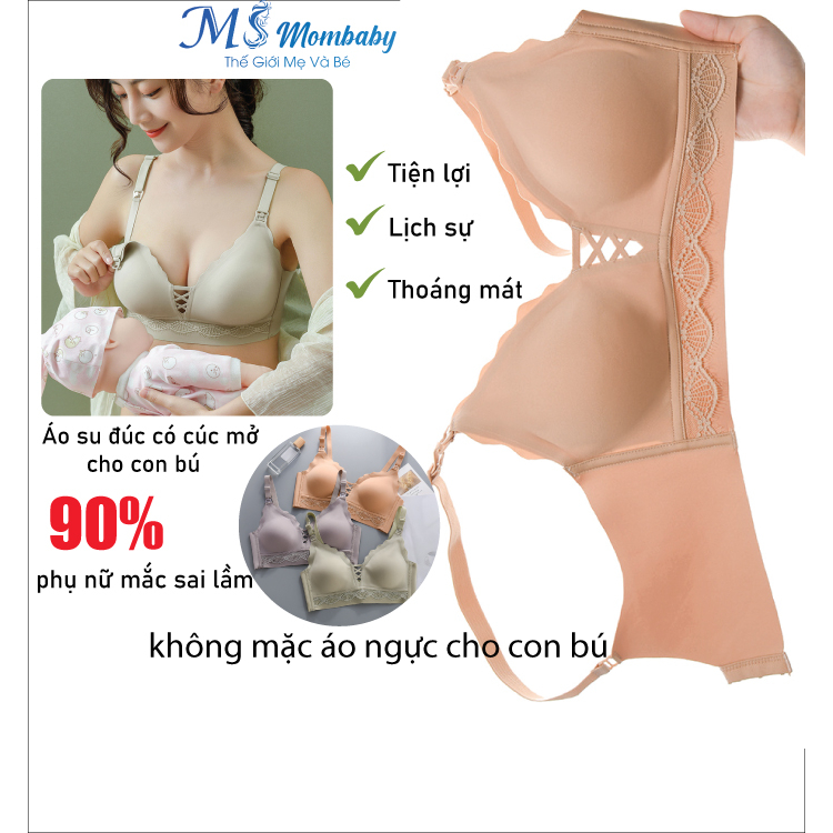 [Mã INBAU15 giảm 15K đơn 99K] Áo lót có cúc mở cho con bú Ms Mombaby A2217 chất su đúc