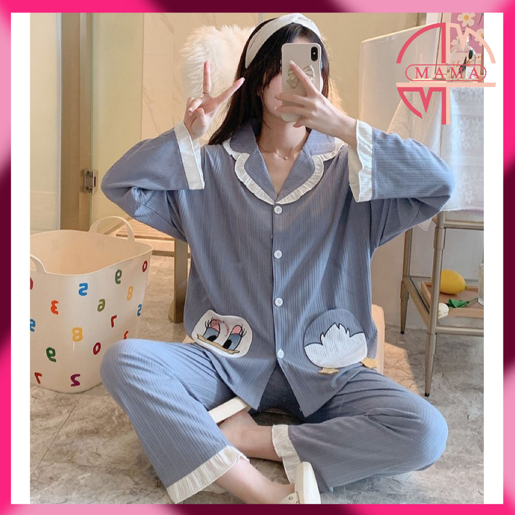 Bộ bầu - bộ sau sinh  chất liệu Gân cotton - mặc nhà thời trang