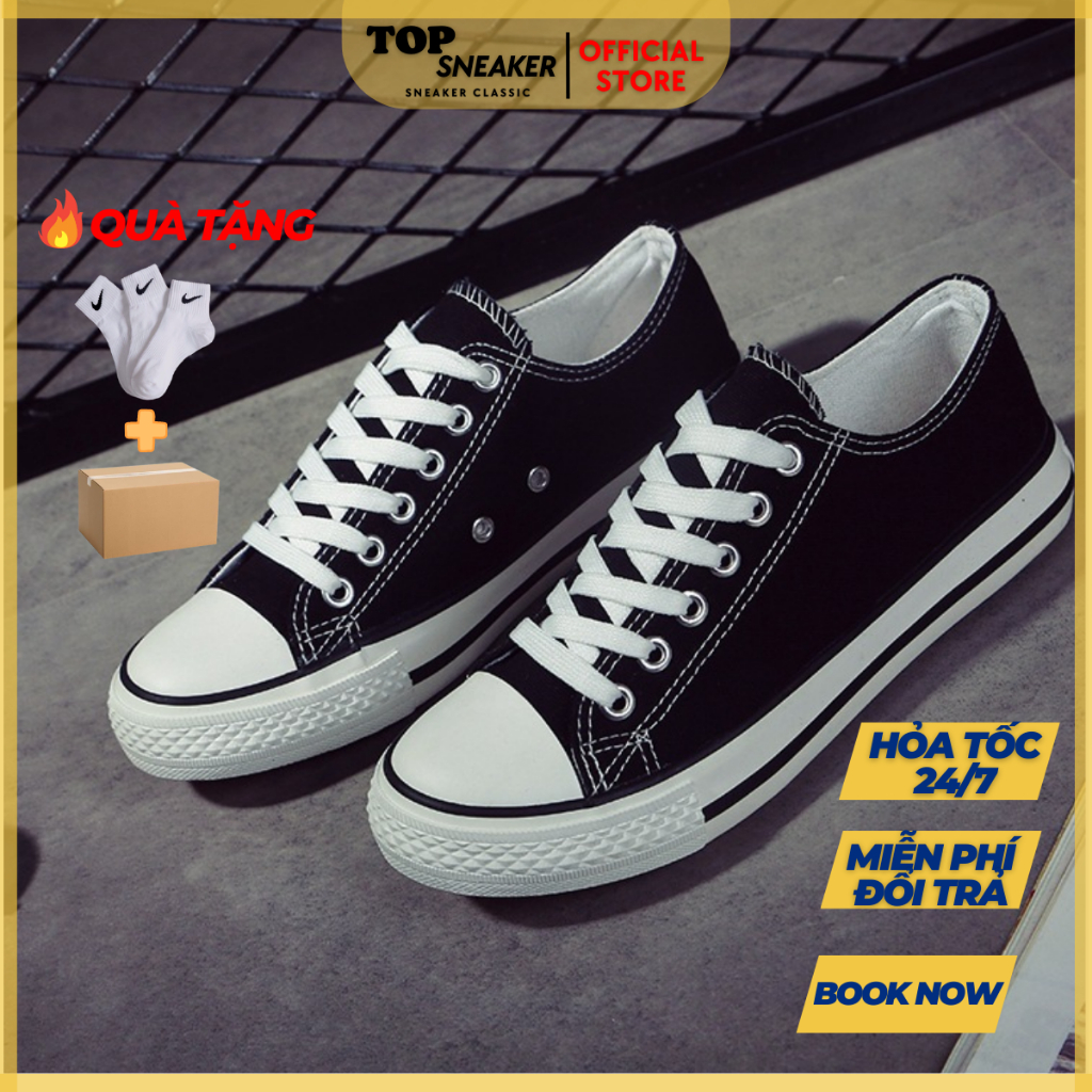 Giày Conversee ChuckTaylor 70s Cổ Thấp Màu Đen-Trắng,Giày Thể Thao Nam Nữ Đen Trắng, Màu Kem Bản Chuẩn Full PK | BigBuy360 - bigbuy360.vn