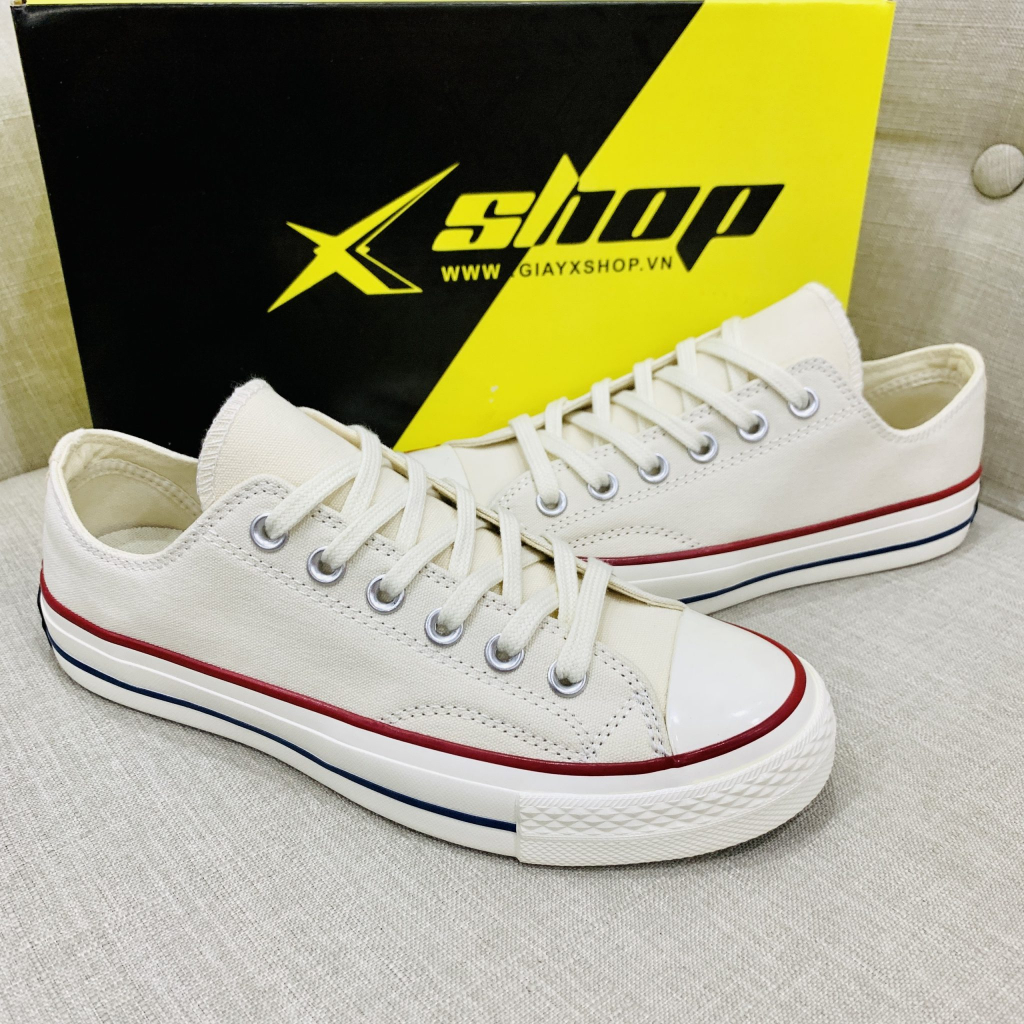 Giày Conversee ChuckTaylor 70s Cổ Thấp Màu Đen-Trắng,Giày Thể Thao Nam Nữ Đen Trắng, Màu Kem Bản Chuẩn Full PK | BigBuy360 - bigbuy360.vn