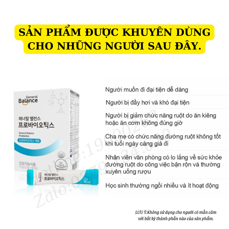 Thực Phẩm Bảo Vệ Sức Khỏe General Balance Probiotics – Men tiêu hoá probiotic, Lợi Khuẩn Cho Đường Ruột Khoẻ Hơn (75g)