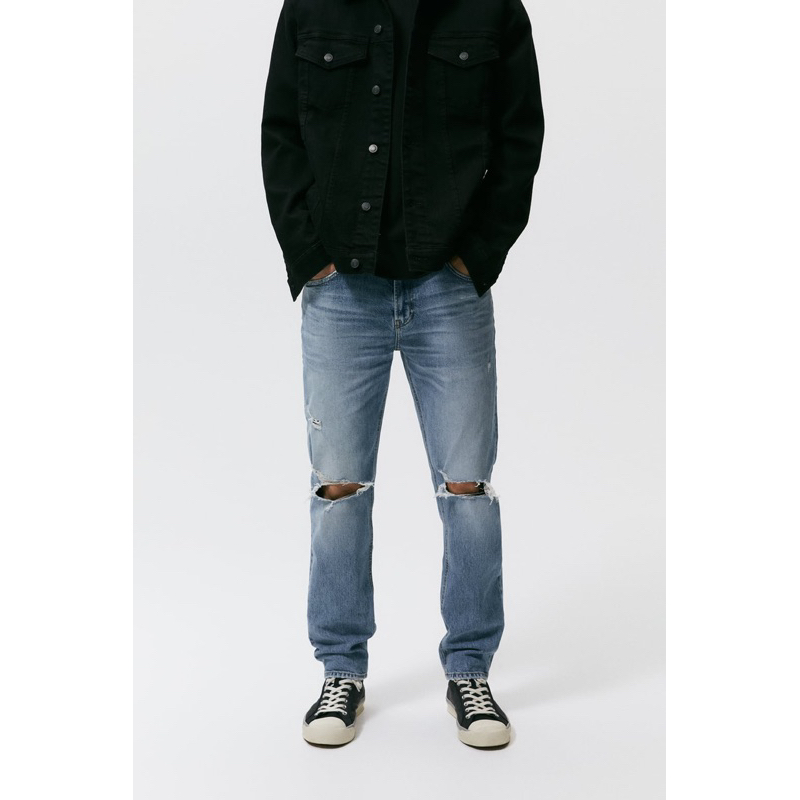 Quần jean nam Zara authentic RIPPED SLIM FIT size 30