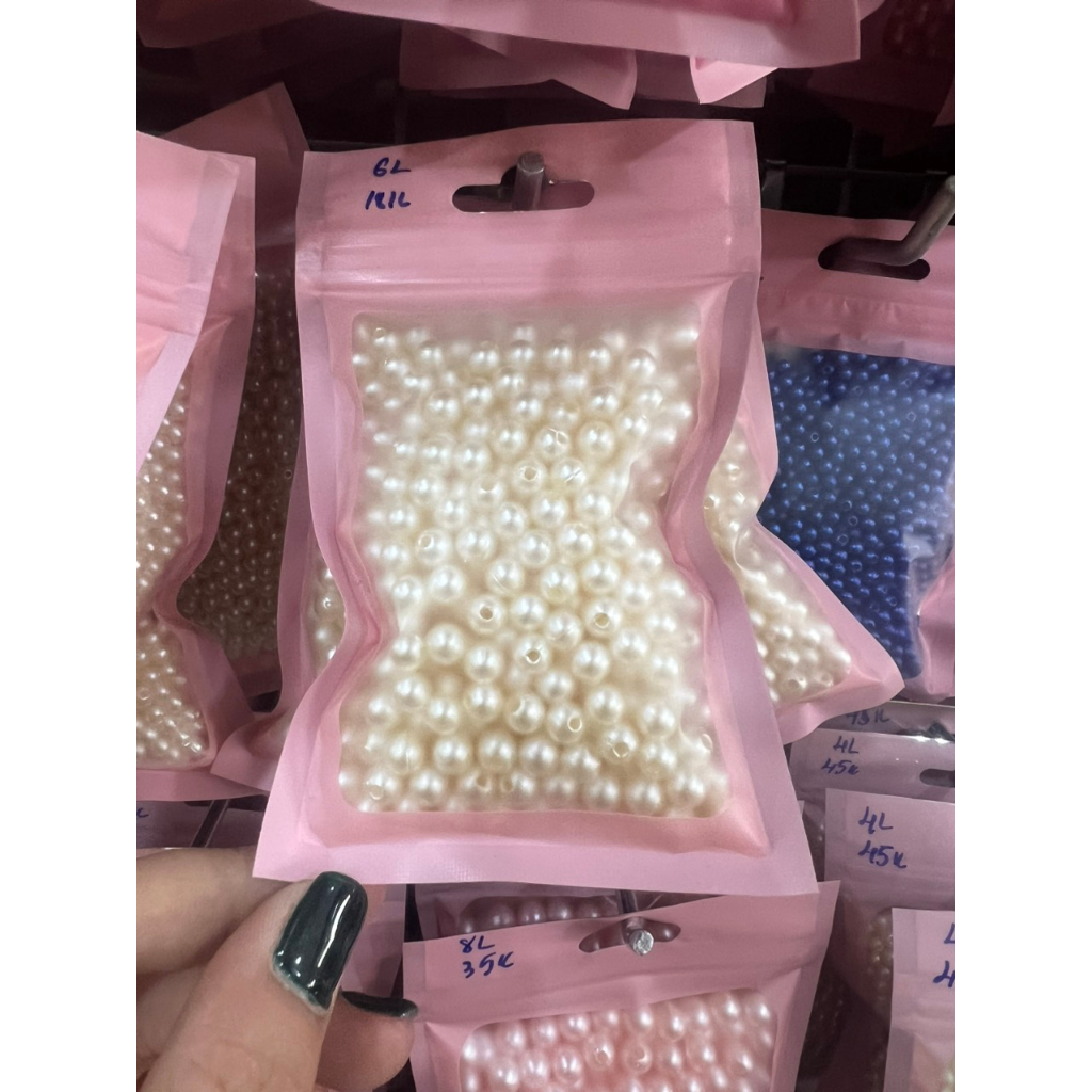 Gói hạt trai nhựa 50g trang trí