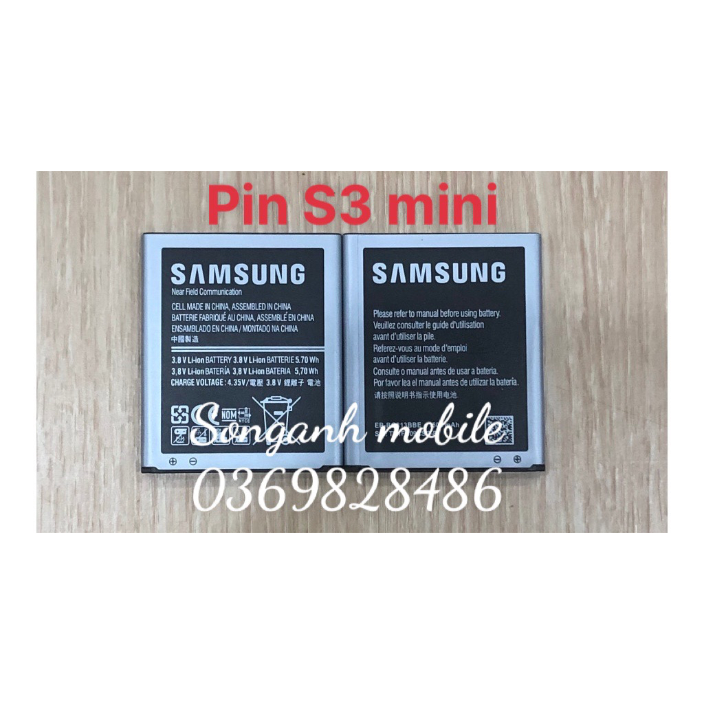 ￼Pin Samsung S3 Mini S8500 S8530 S7392 / S7560 / S7580 / S7562 / G313 / 7272/ 7270/ S8160
