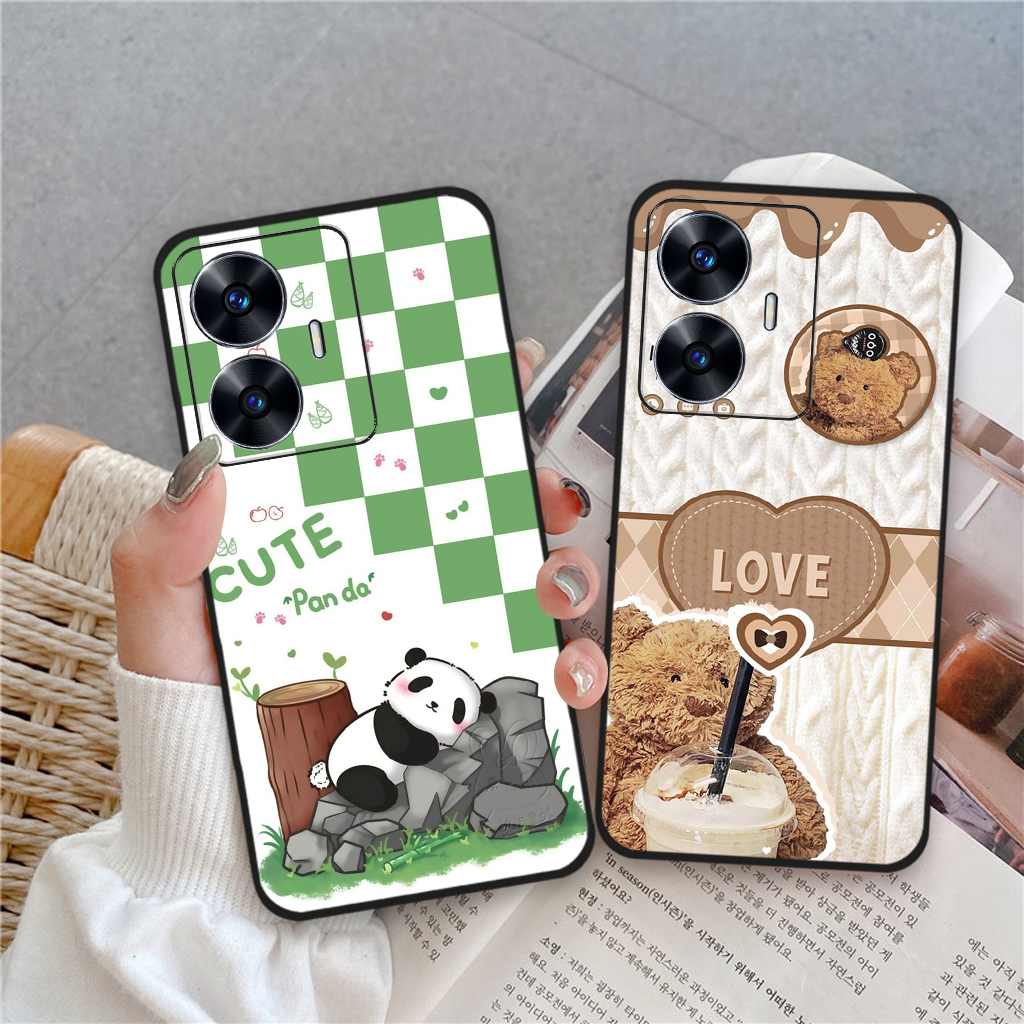 Ốp lưng Realme C55 in hình gấu dâu Lotso, gấu nâu dễ thương