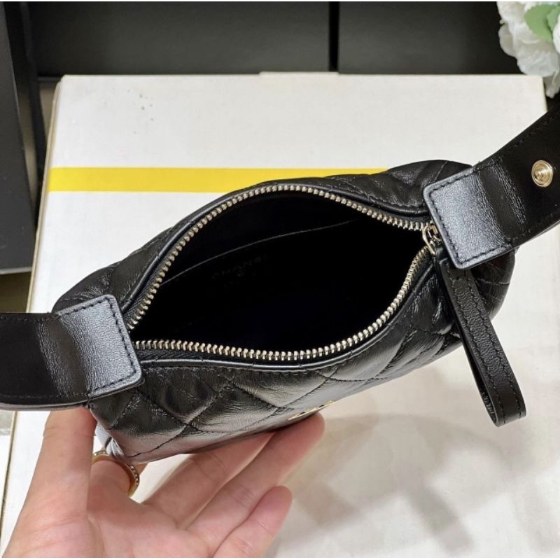 Túi xách nữ mini khóa bạc da lì mềmsz16cm kèm quai đeo dài fullbox nam châm