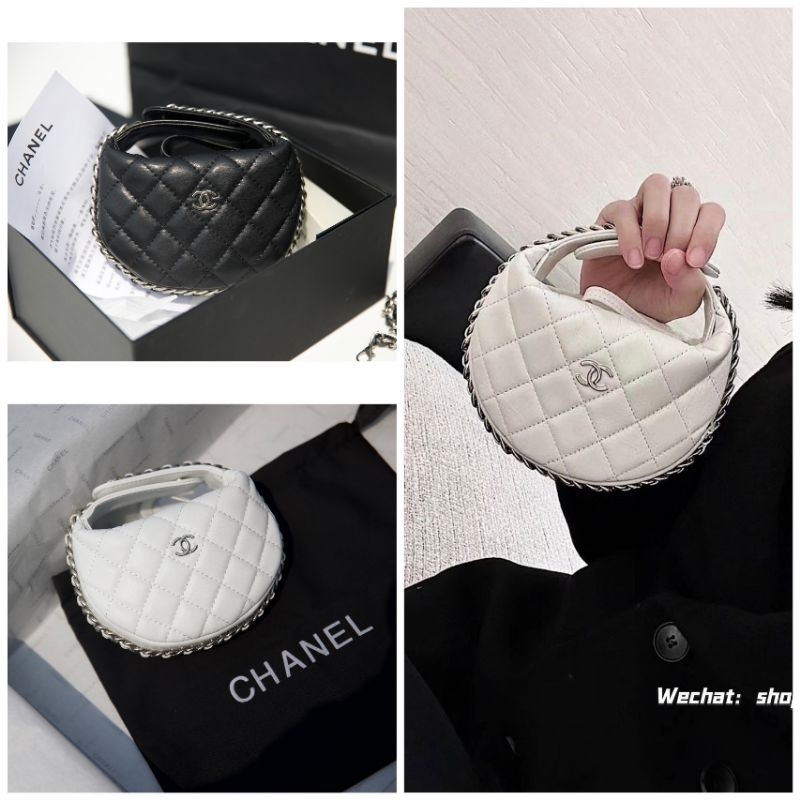 Túi xách nữ mini khóa bạc da lì mềmsz16cm kèm quai đeo dài fullbox nam châm