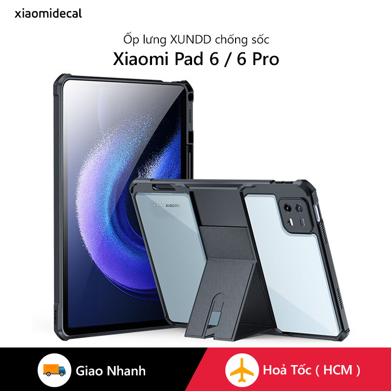 Ốp lưng XUNDD Xiaomi Pad 6 / 6 Pro Chống trầy, Chống sốc, Viền TPU, Mặt lưng chân đế
