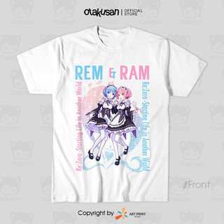 Áo thun Re:Zero Rem & Ram Color Design ngắn tay