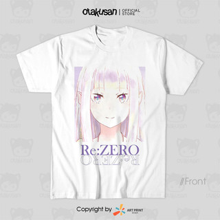Áo thun anime Re:Zero Emilia Art ngắn tay