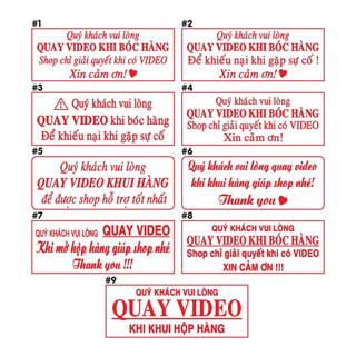 Khắc con dấu QUAY VIDEO KHI KHUI HÀNG