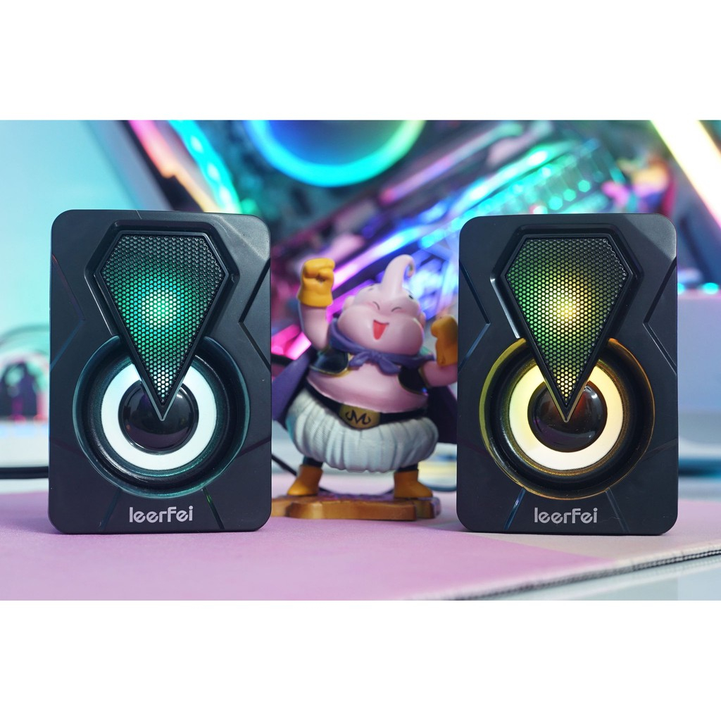 Bộ gồm 2 Loa máy tính để bàn mini PC Laptop Y 1046 led RGB Cao cấp - Bass cực đã bảo hành 12th