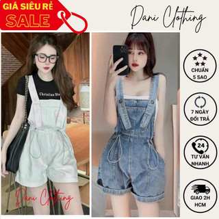 Yếm jeans short rút dây 2 bên eo, yếm đùi jeans - R5G0L
