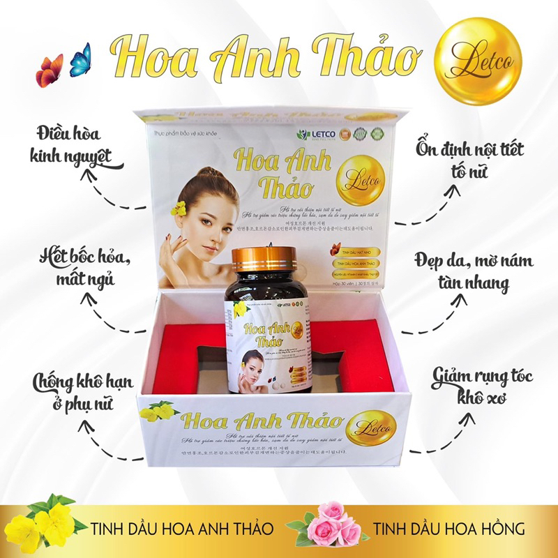Tinh Dầu Hoa Anh Thảo Leco đẹp da, cân bằng nội tiết tố