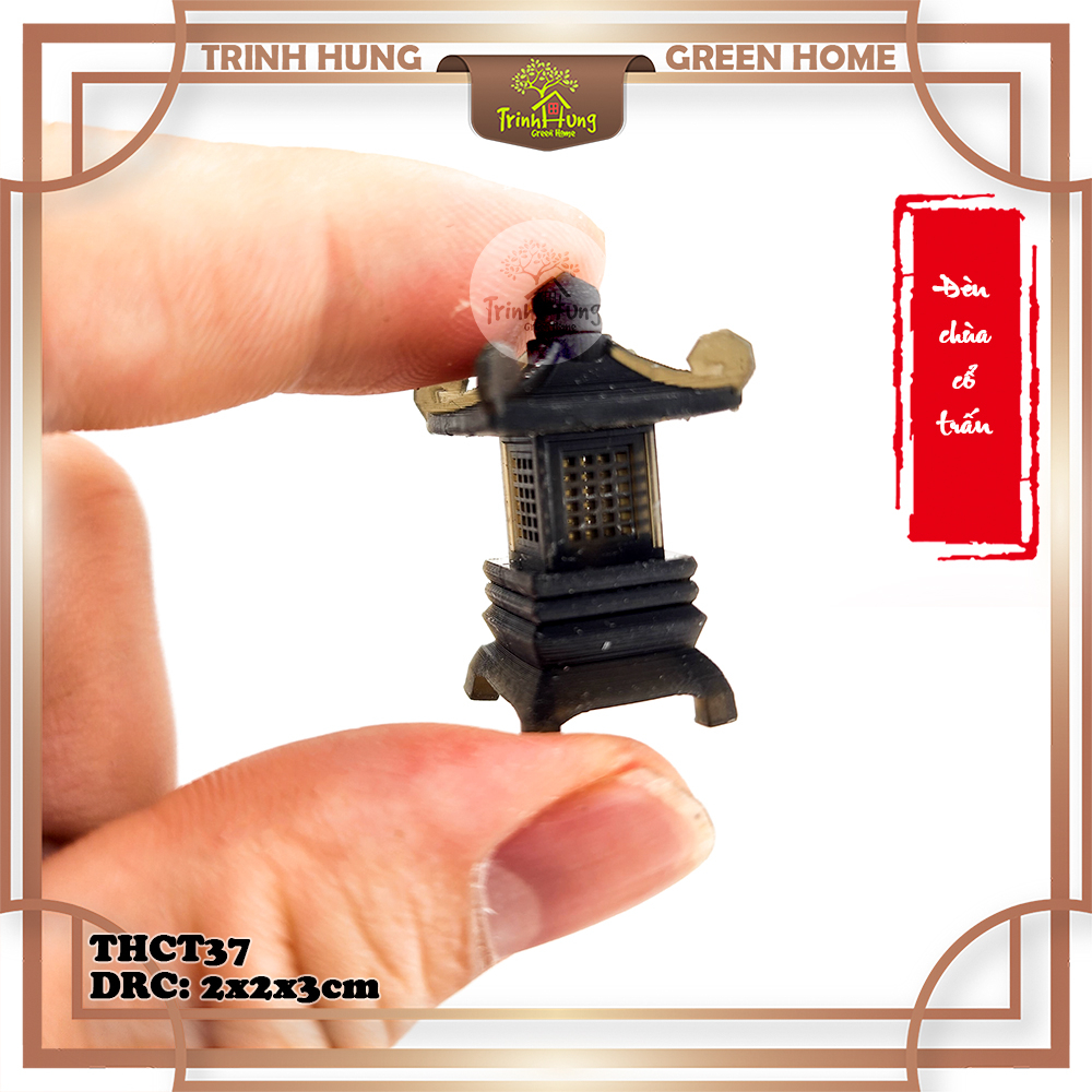 Mô hình đèn chùa cổ trấn - trang trí tiểu cảnh, bán cạn, terrarium