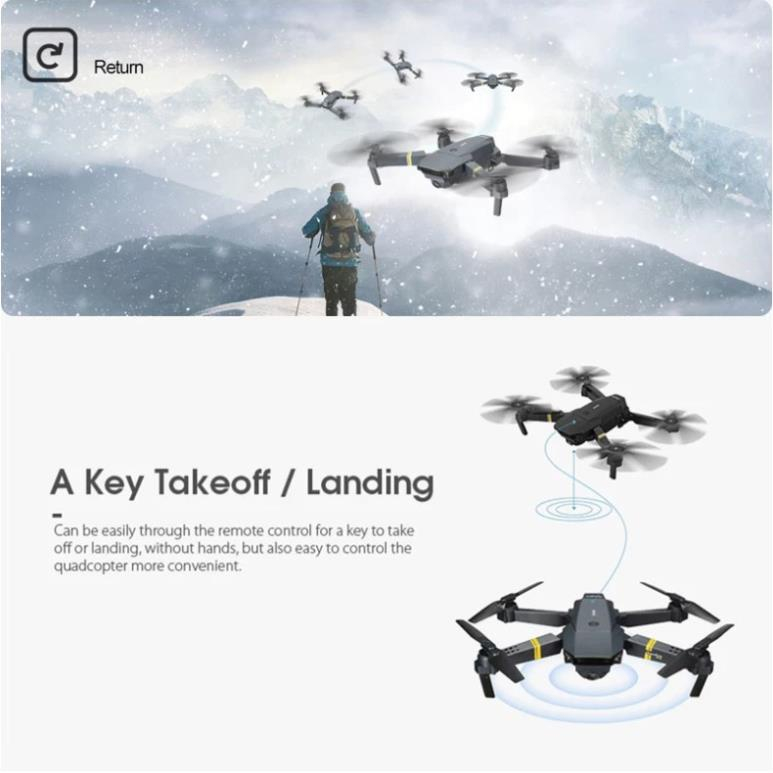 Flycam E58 Thế Hệ 2023, Camera WIFI FPV 4K HD, Tích Hợp Giữ Độ Cao, Chế Độ Không Đầu RC RTF Drone