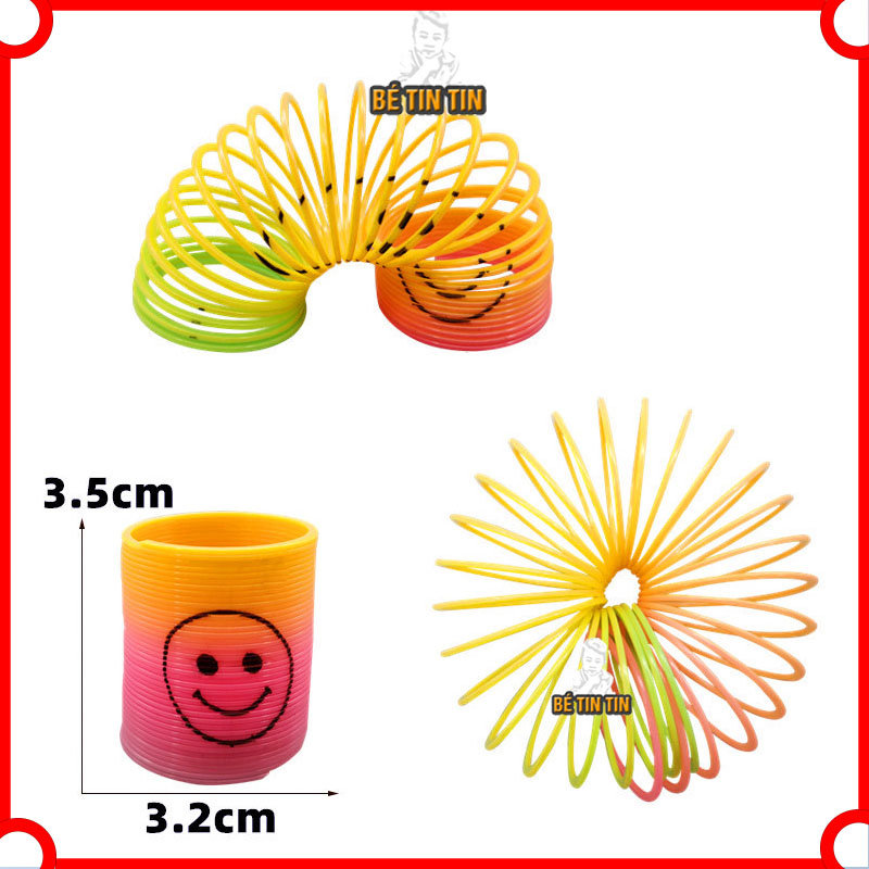 Đồ Chơi Lò Xo Cầu Vòng MINI Ma Thuật 7 Màu đường kính 3.5cm