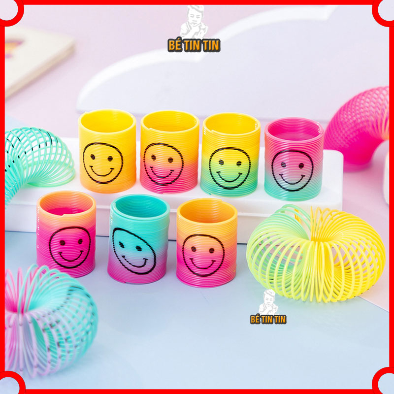 Đồ Chơi Lò Xo Cầu Vòng MINI Ma Thuật 7 Màu đường kính 3.5cm