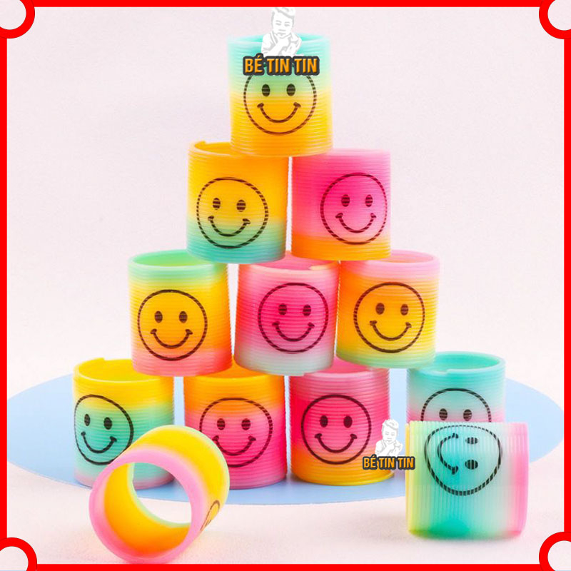 Đồ Chơi Lò Xo Cầu Vòng MINI Ma Thuật 7 Màu đường kính 3.5cm