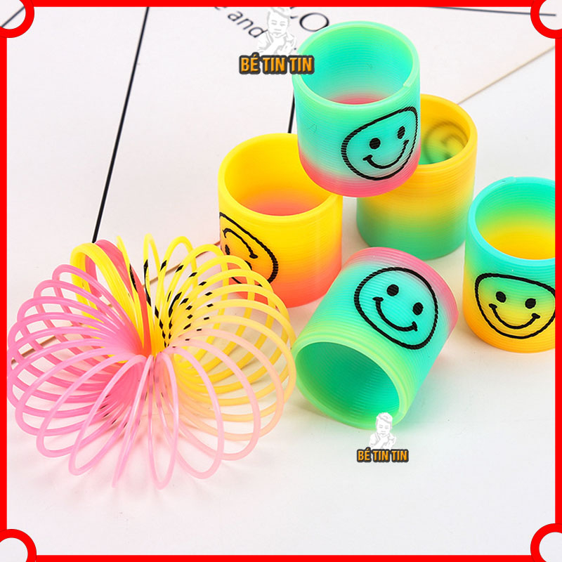 Đồ Chơi Lò Xo Cầu Vòng MINI Ma Thuật 7 Màu đường kính 3.5cm