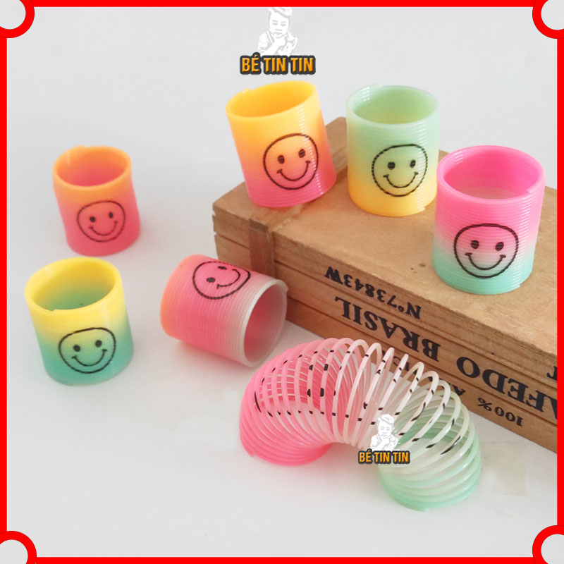 Đồ Chơi Lò Xo Cầu Vòng MINI Ma Thuật 7 Màu đường kính 3.5cm