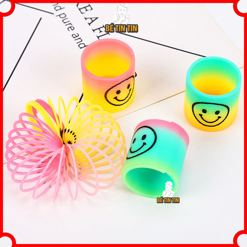 Đồ Chơi Lò Xo Cầu Vòng MINI Ma Thuật 7 Màu đường kính 3.5cm