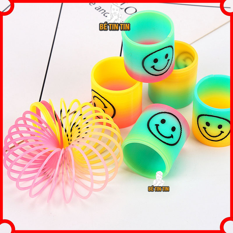 Đồ Chơi Lò Xo Cầu Vòng MINI Ma Thuật 7 Màu đường kính 3.5cm